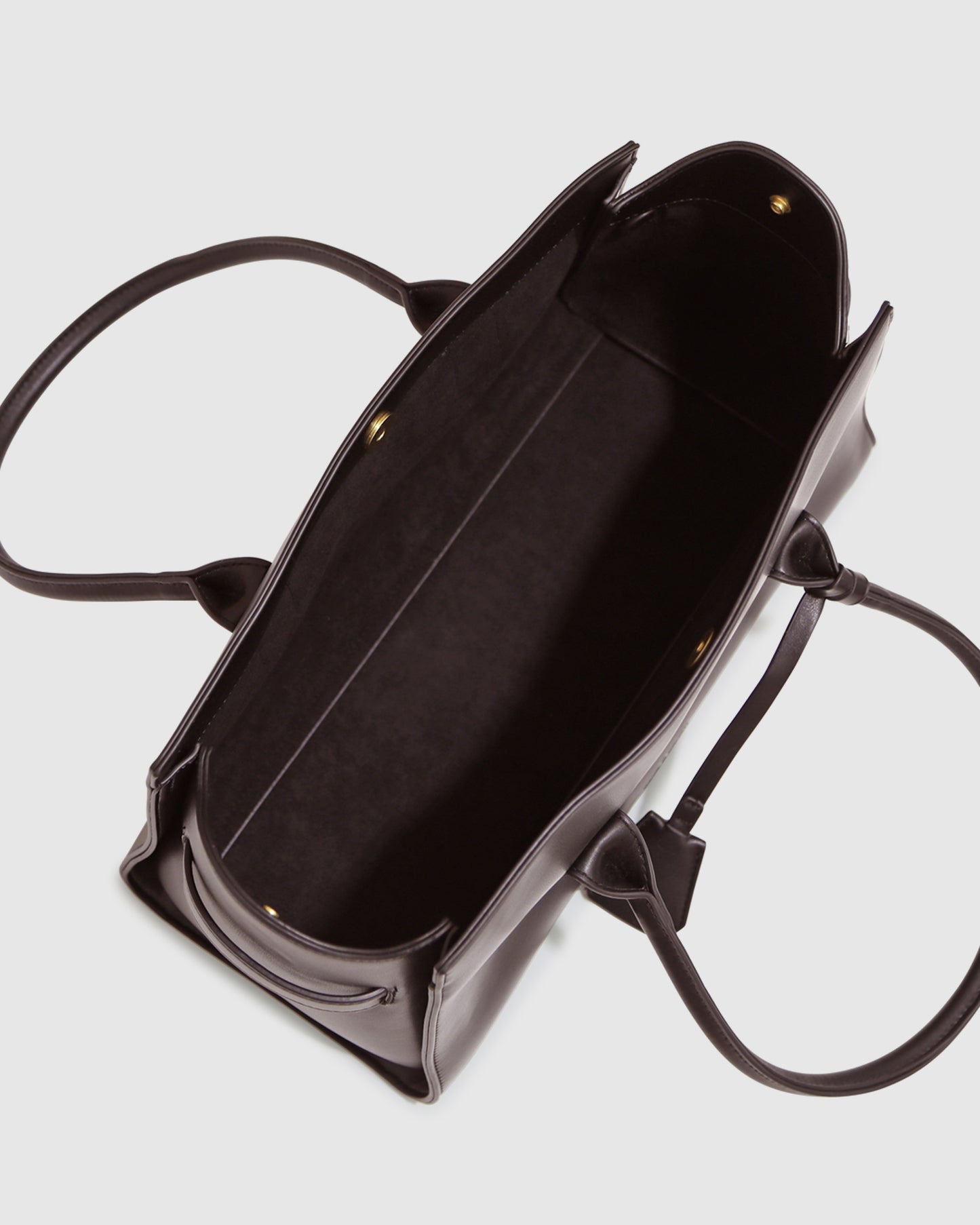 Stream Tote PU Bag - Chocolate