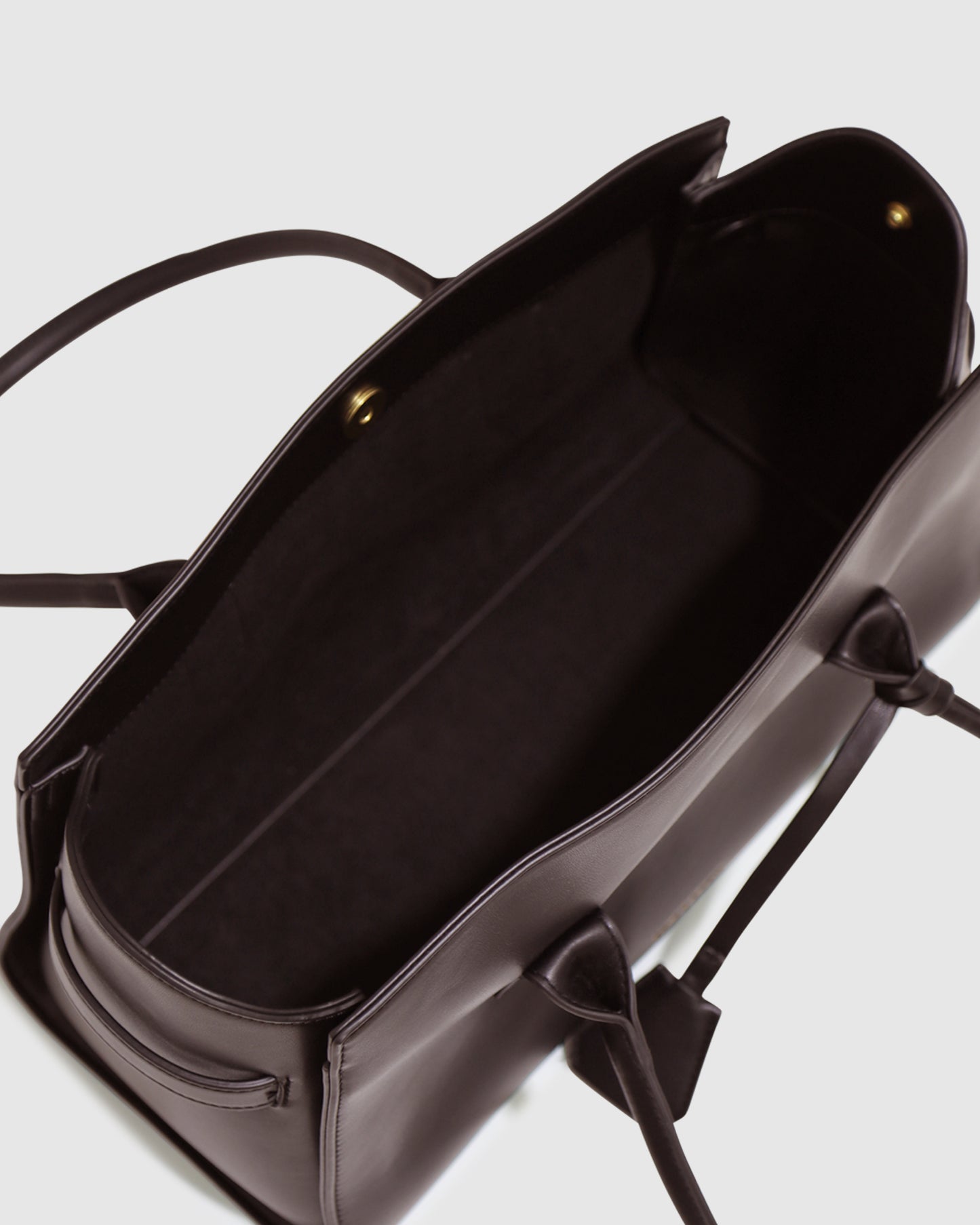 Stream Tote PU Bag - Chocolate