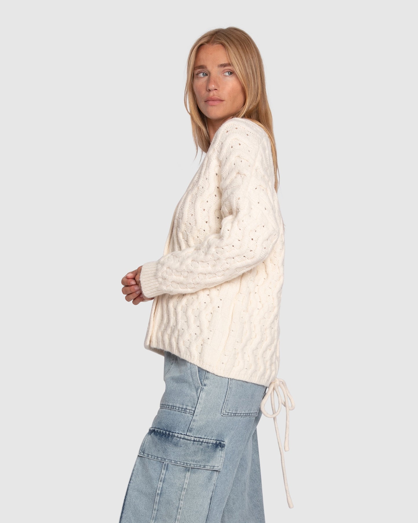 Sugar Plum Chunky Cardigan - Cream
