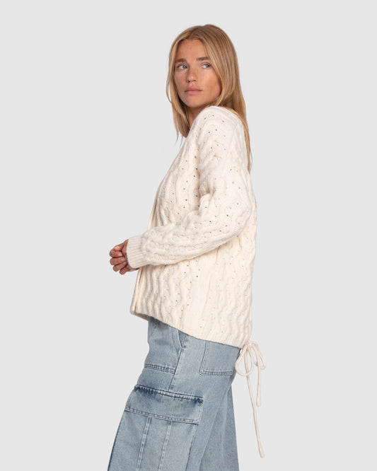 Sugar Plum Chunky Cardigan - Cream