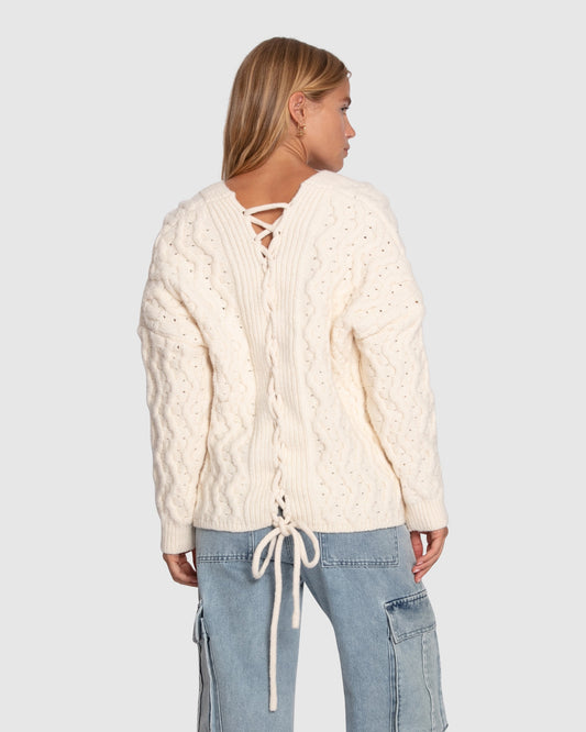 Sugar Plum Chunky Cardigan - Cream