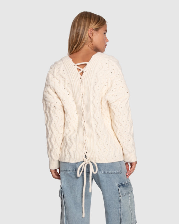 Sugar Plum Chunky Cardigan - Cream