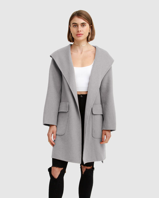 Sweet Escape Robe Coat - Grey Marle