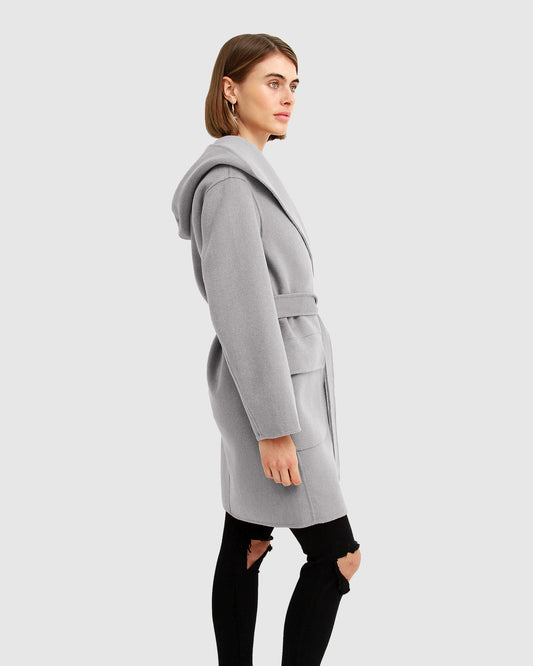 Sweet Escape Robe Coat - Grey Marle