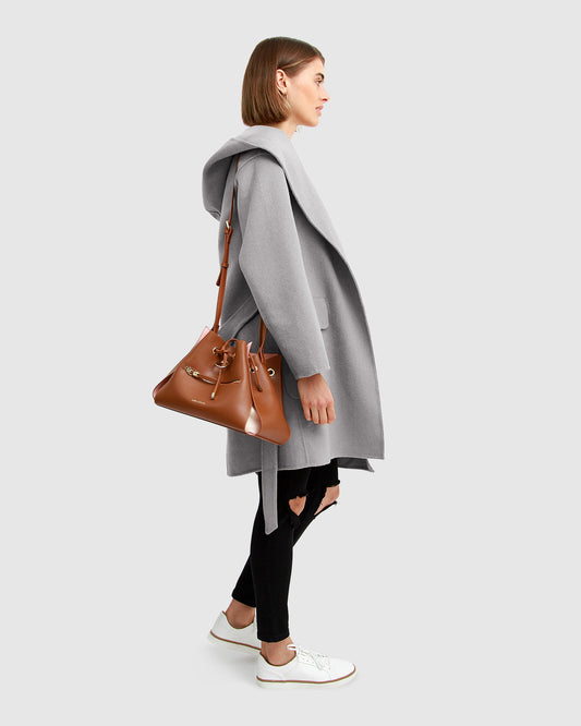 Sweet Escape Robe Coat - Grey Marle