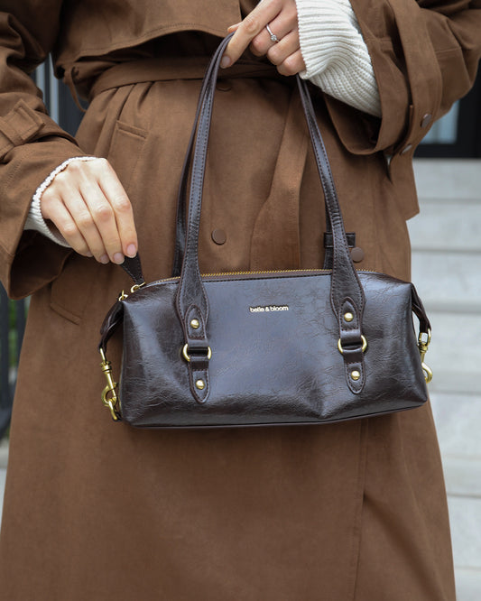 Tide Sling PU Bag - Chocolate