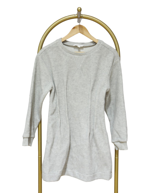 Long Sleeve Fitted Dress - Grey