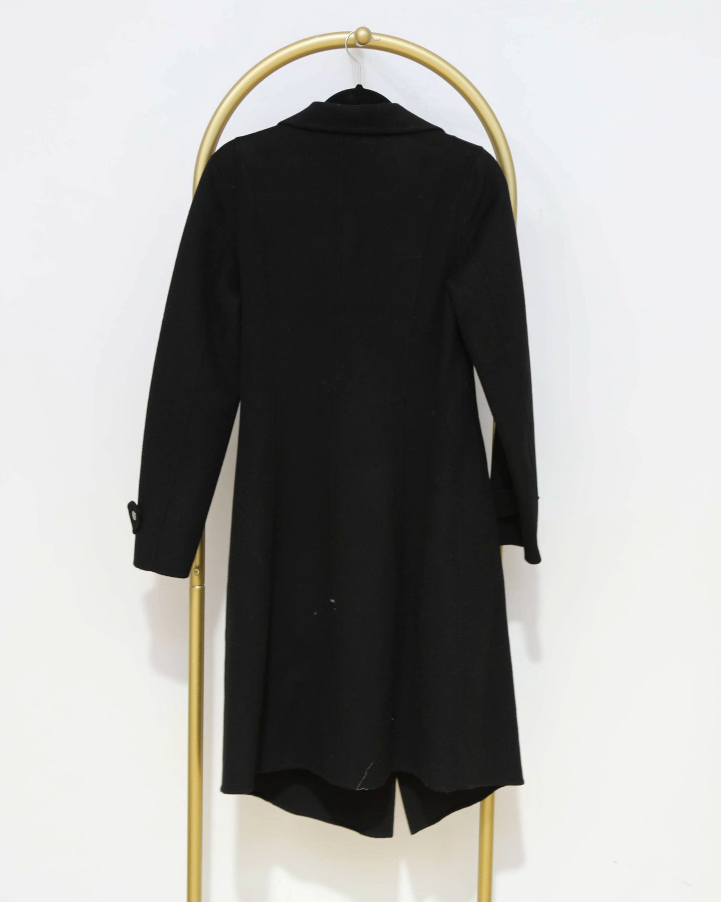 Asymmetric Zip Longline Coat – Black