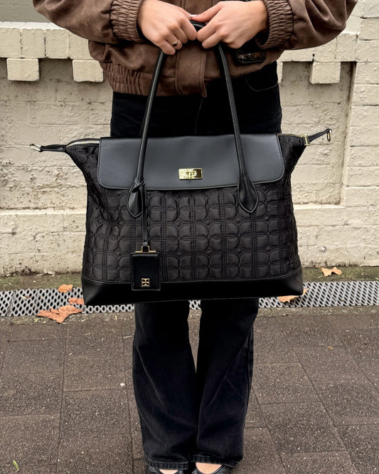 Just Add Sugar Quilted Bag - Black