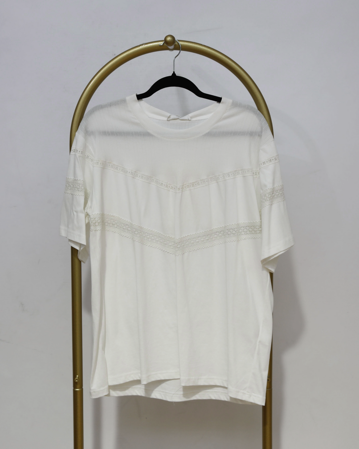 Lace Detail T-Shirt - White
