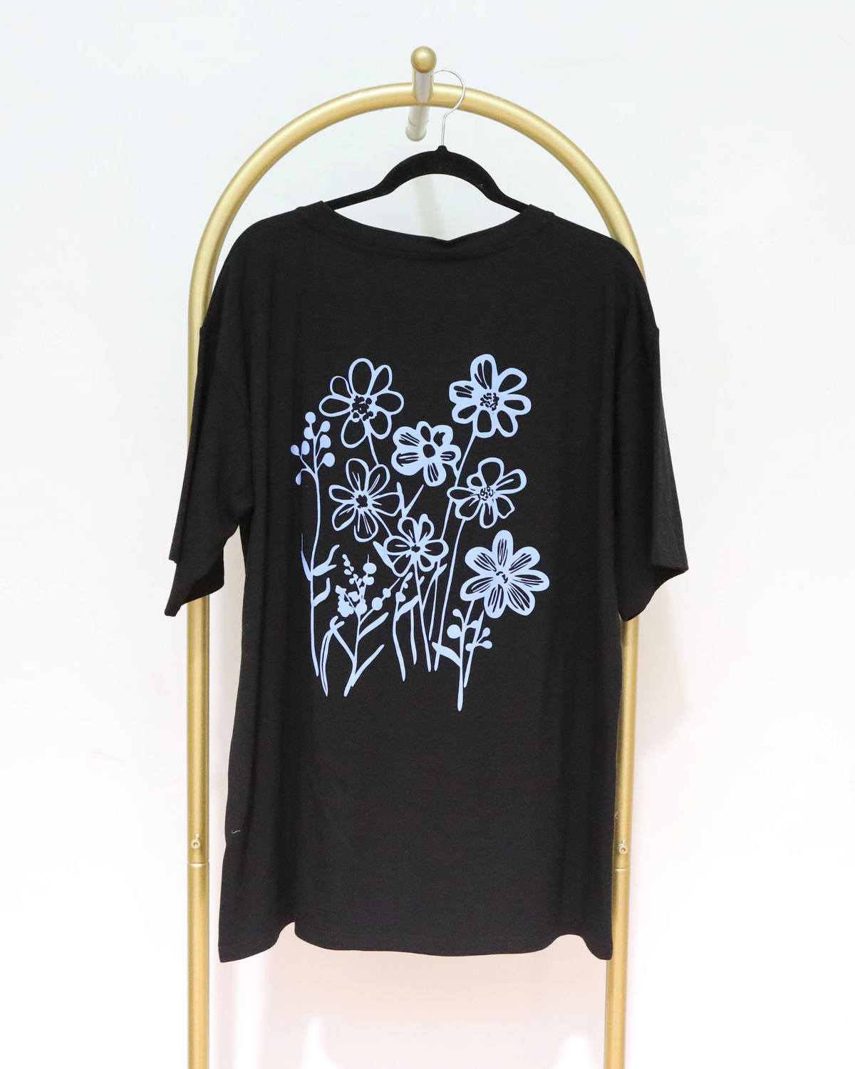 Floral Graphic T-Shirt - Black