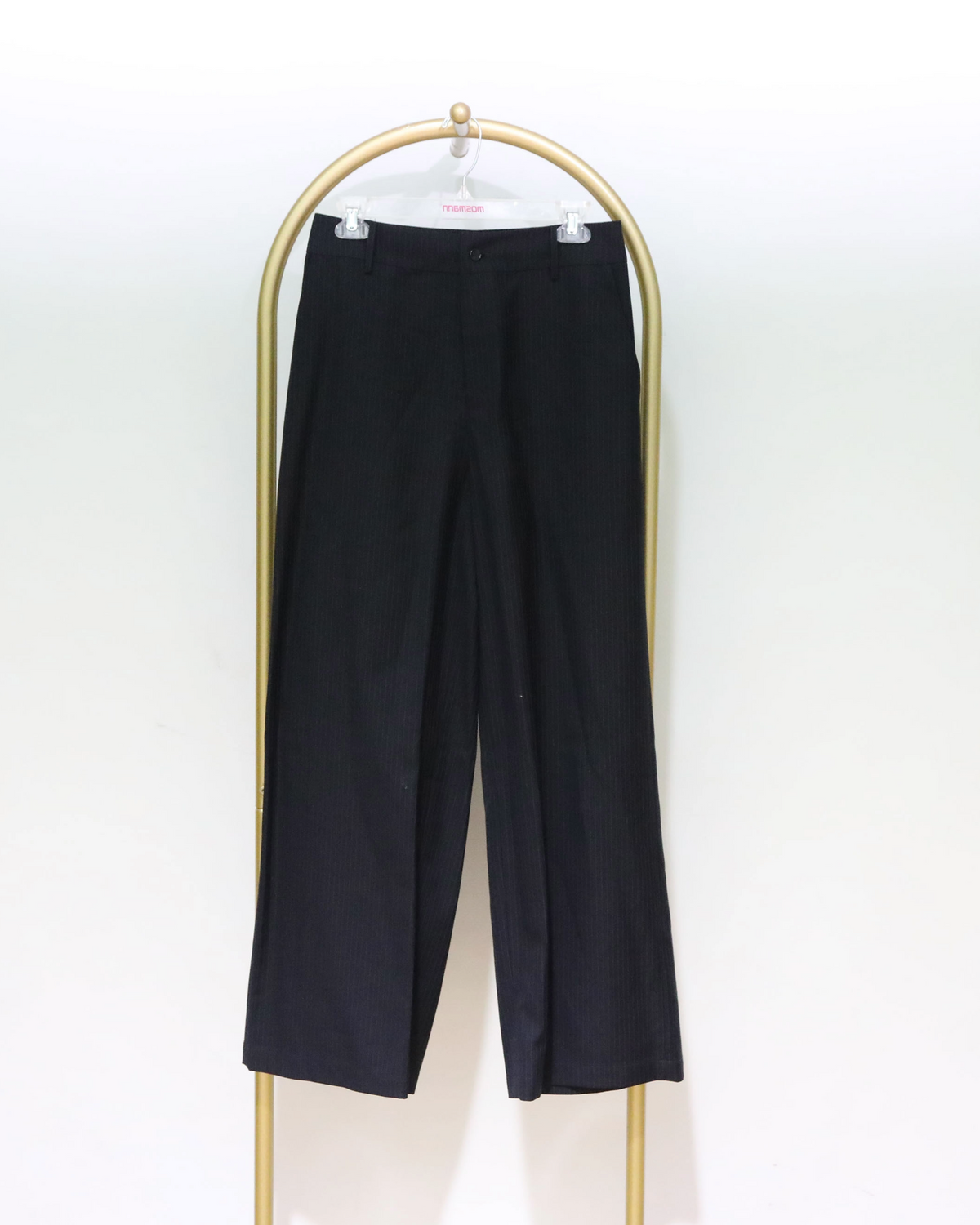 Wide Leg Tailored Pants - Navy