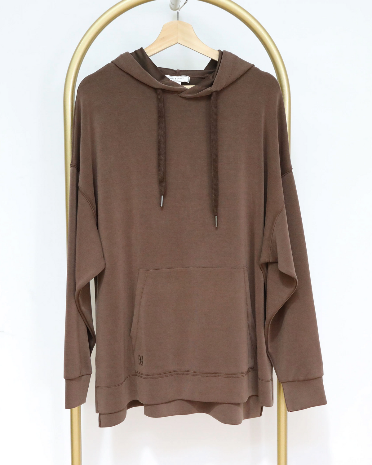 Oversized Kangaroo Pocket Hoodie - Chocolate