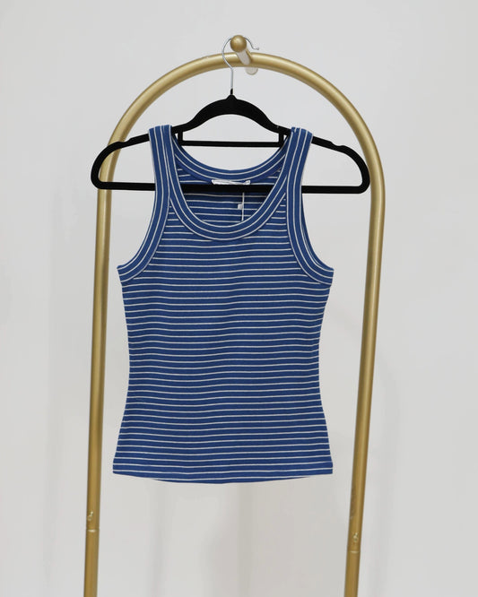 Striped Tank - Blue & White