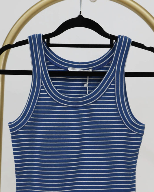 Striped Tank - Blue & White