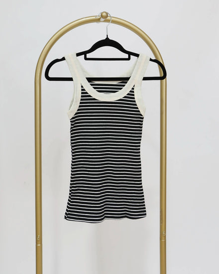 Striped Tank - Black & White