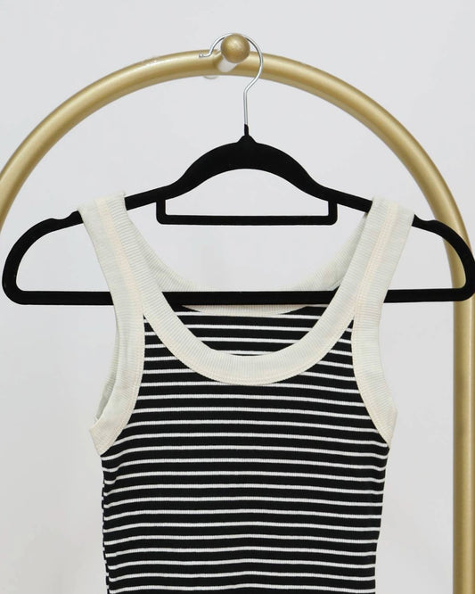 Striped Tank - Black & White