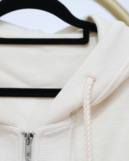 Utility Style Zip Jacket - Cream