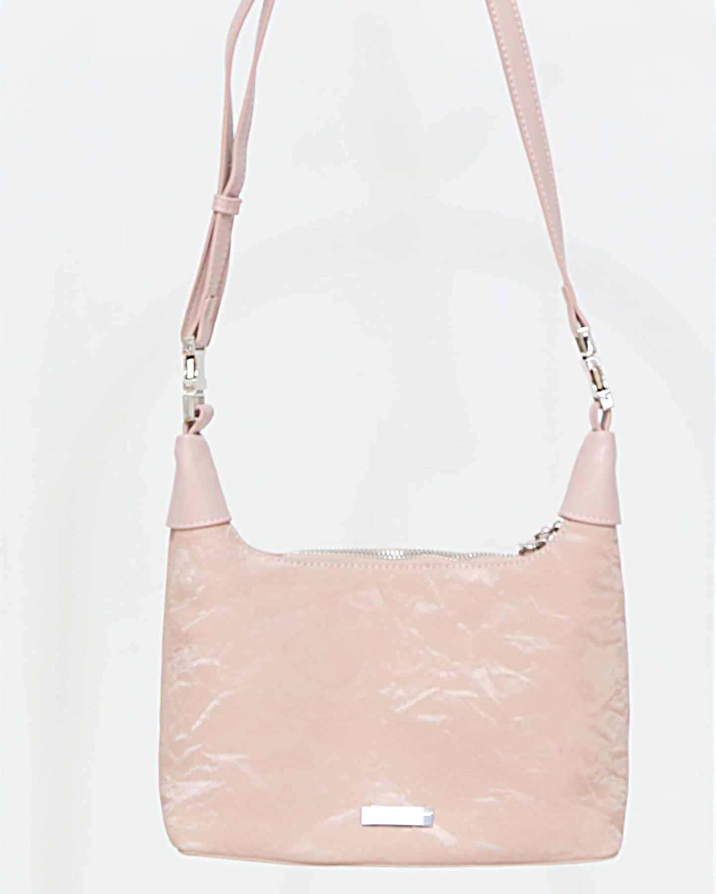 Velvet Crossbody Bag - Pink