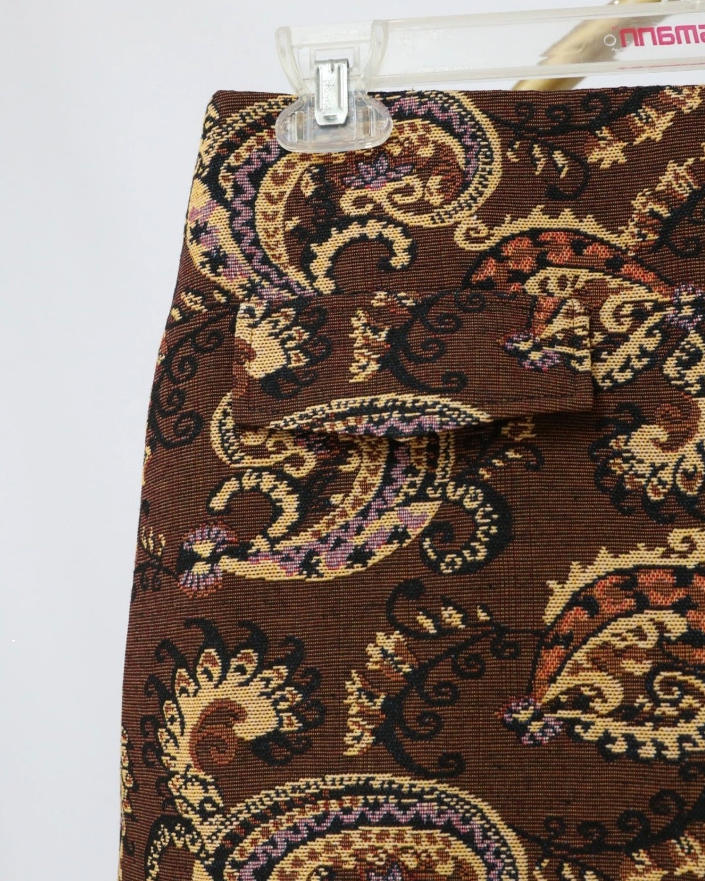 Paisley Mini Skirt - Chocolate