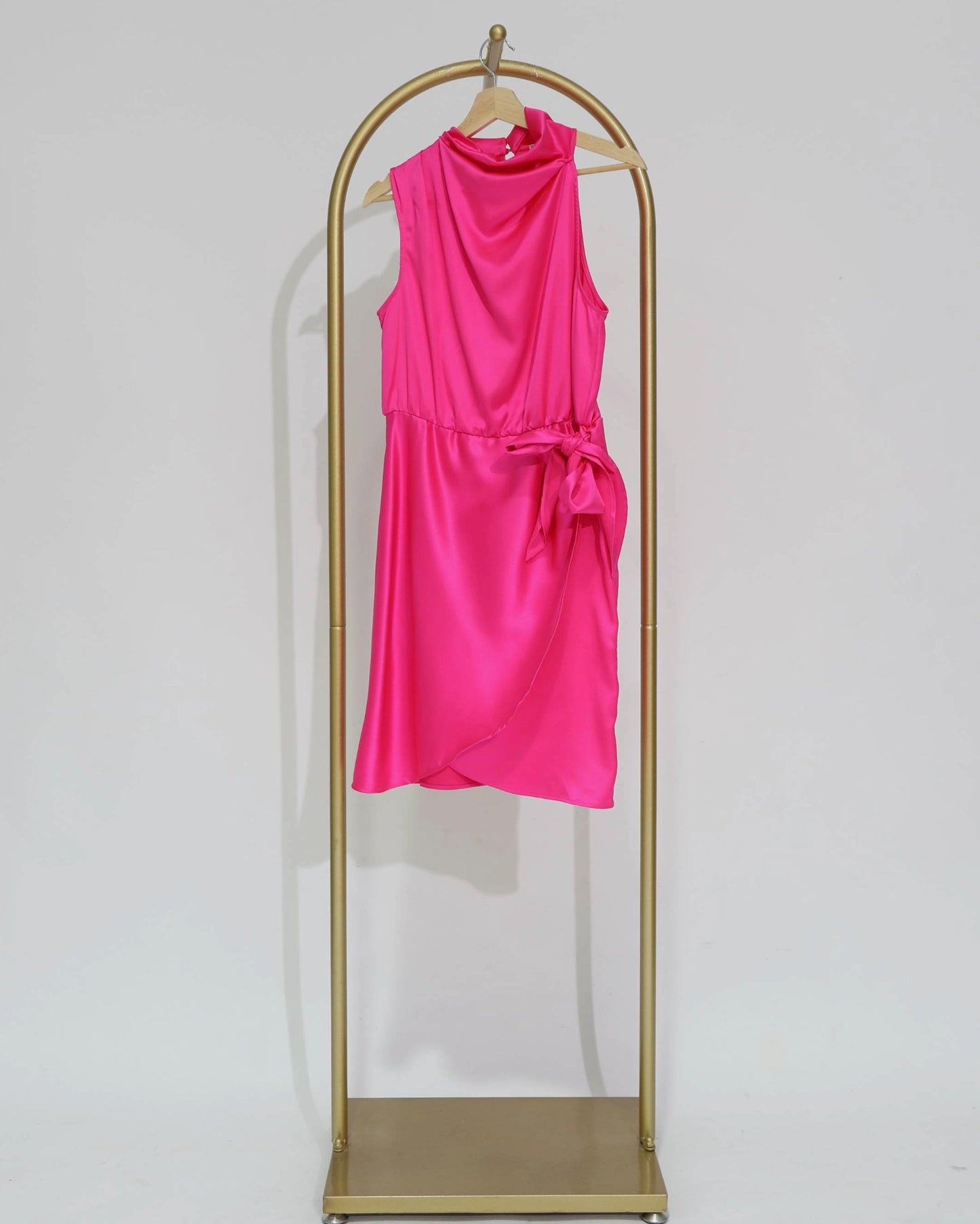 Sleeveless Wrap Dress - Pink