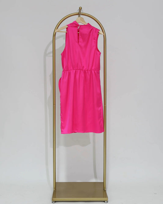 Sleeveless Wrap Dress - Pink