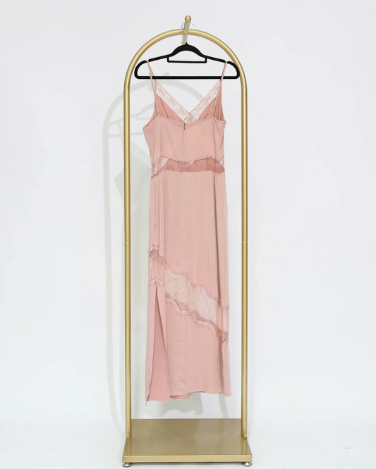 Lace Slip Maxi Dress - Blush