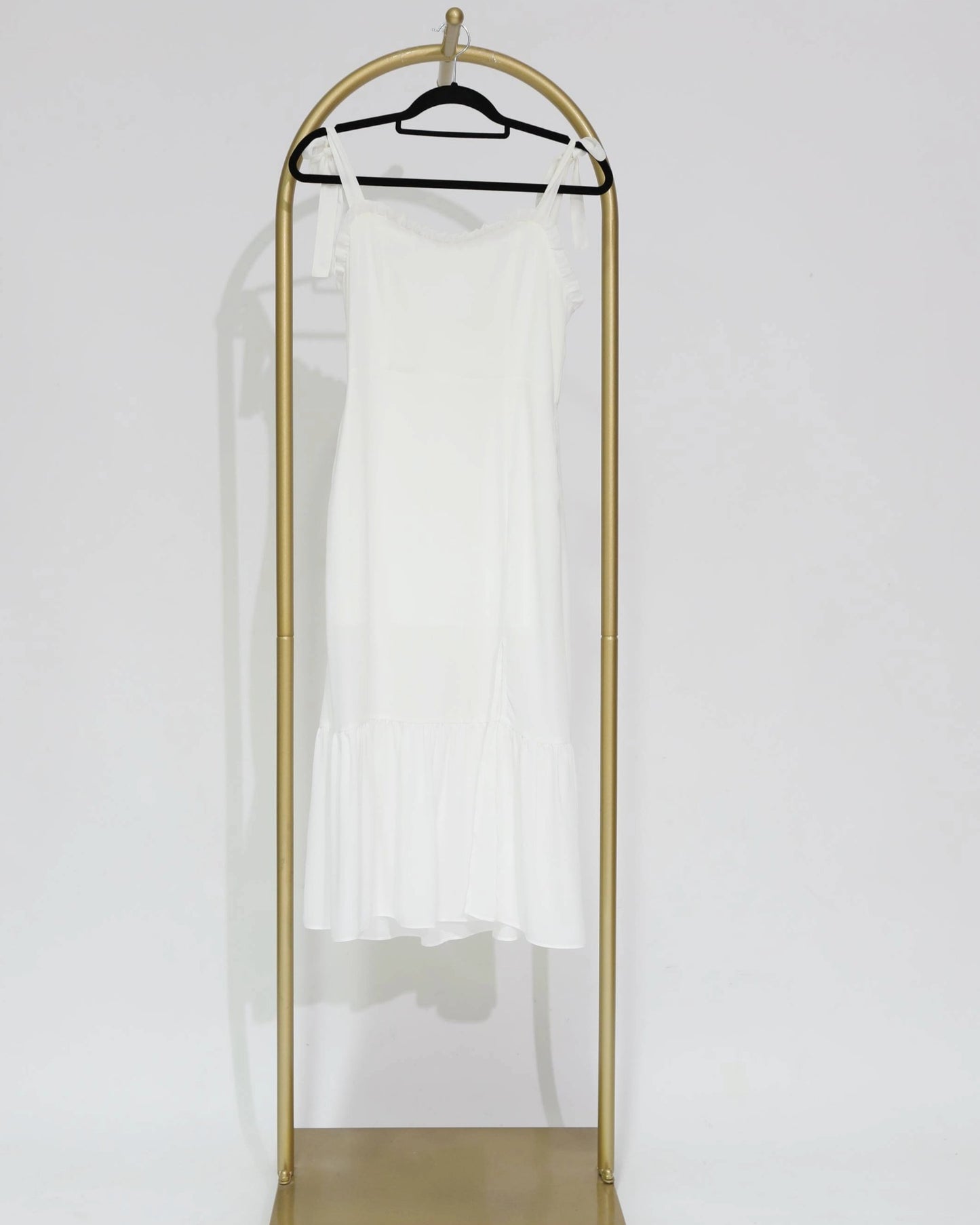 Tie Strap Midi Dress – White