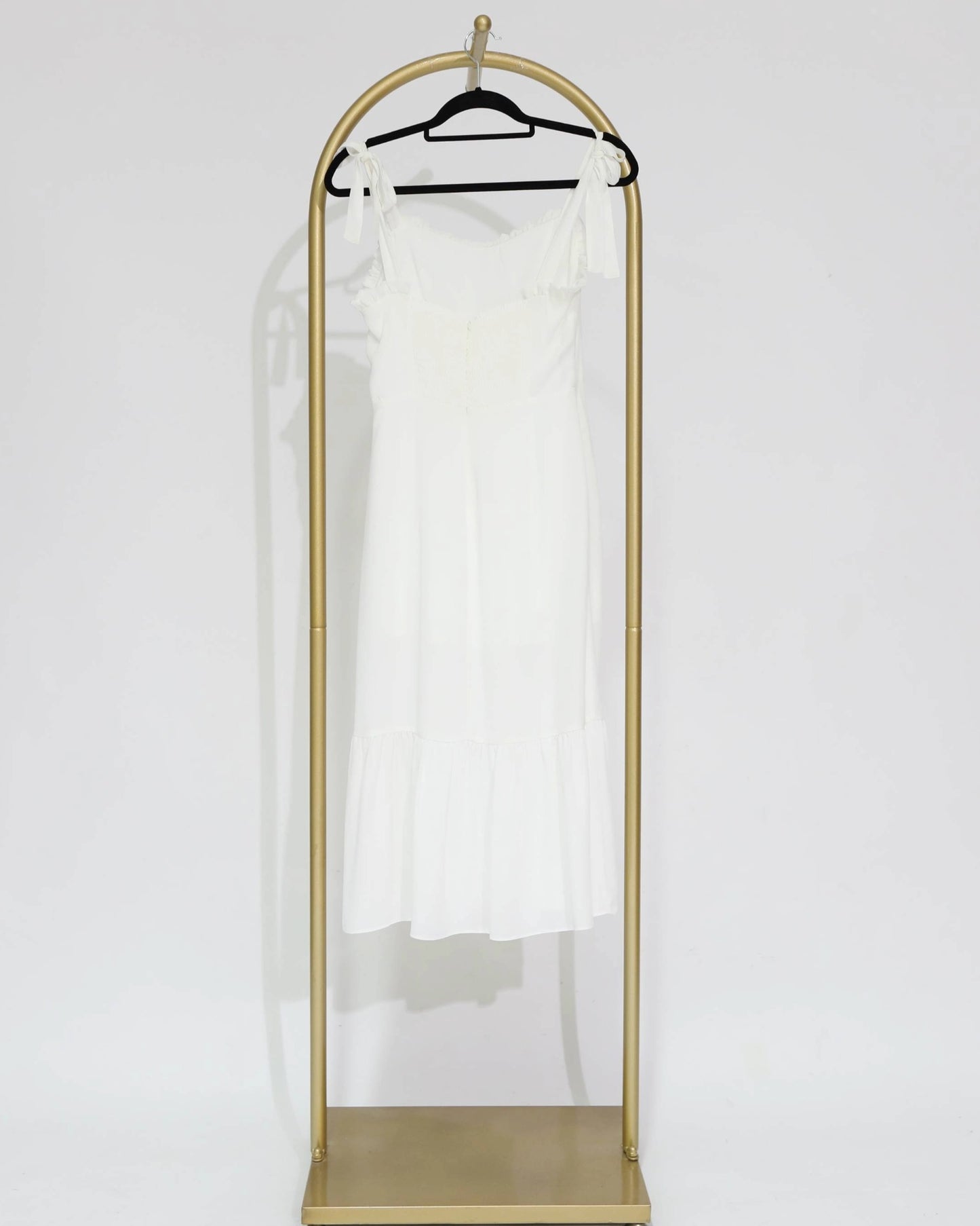 Tie Strap Midi Dress – White