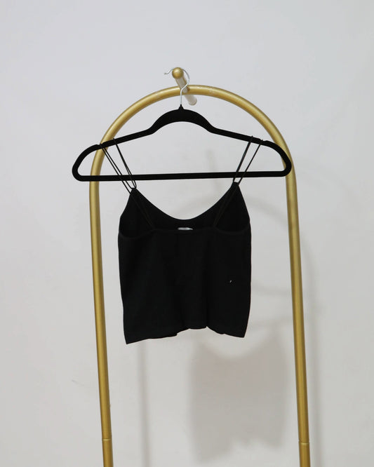 Double Strap Cami Top - Black