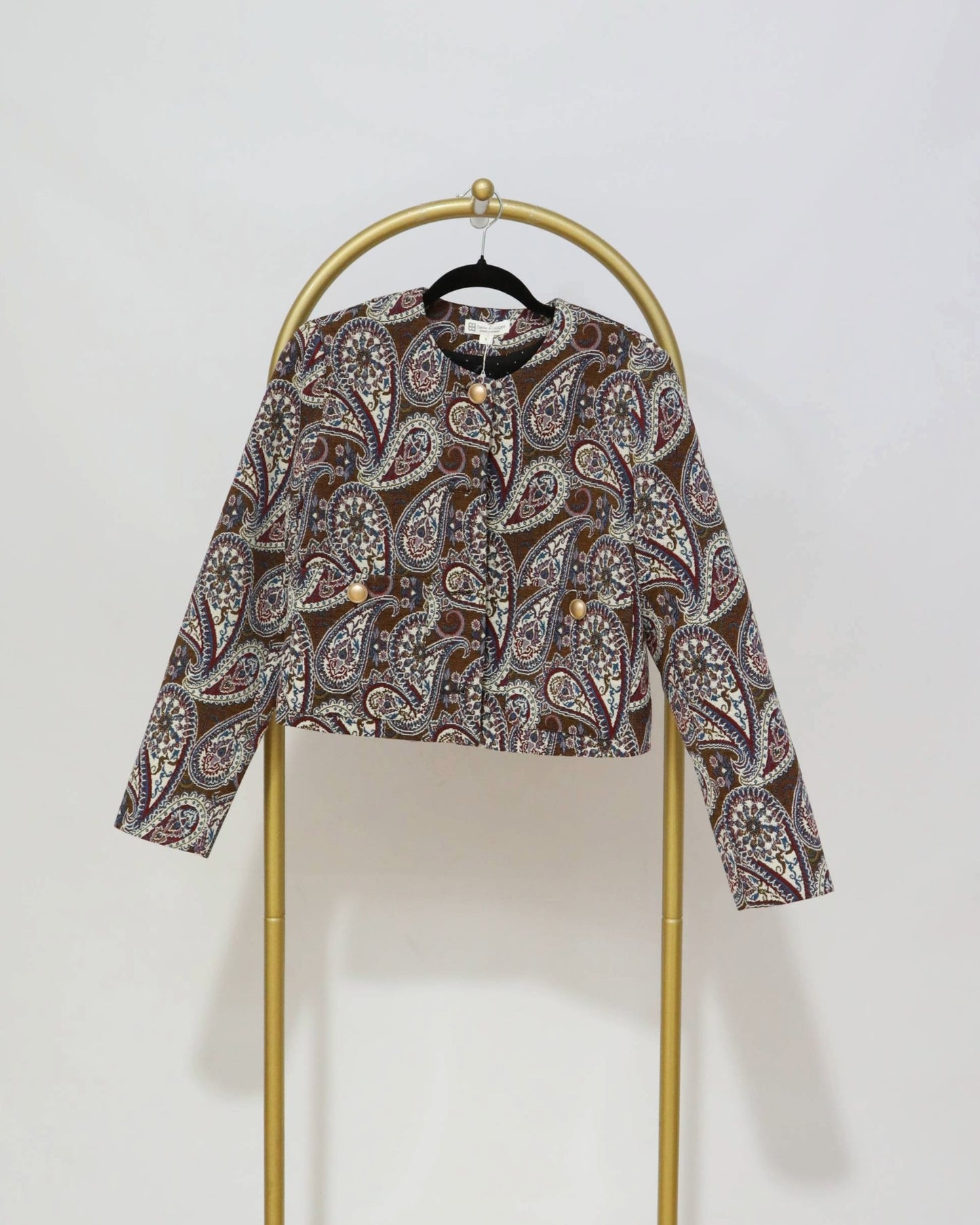 Paisley Cropped Jacket - Multi