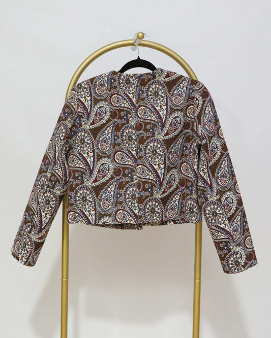 Paisley Cropped Jacket - Multi