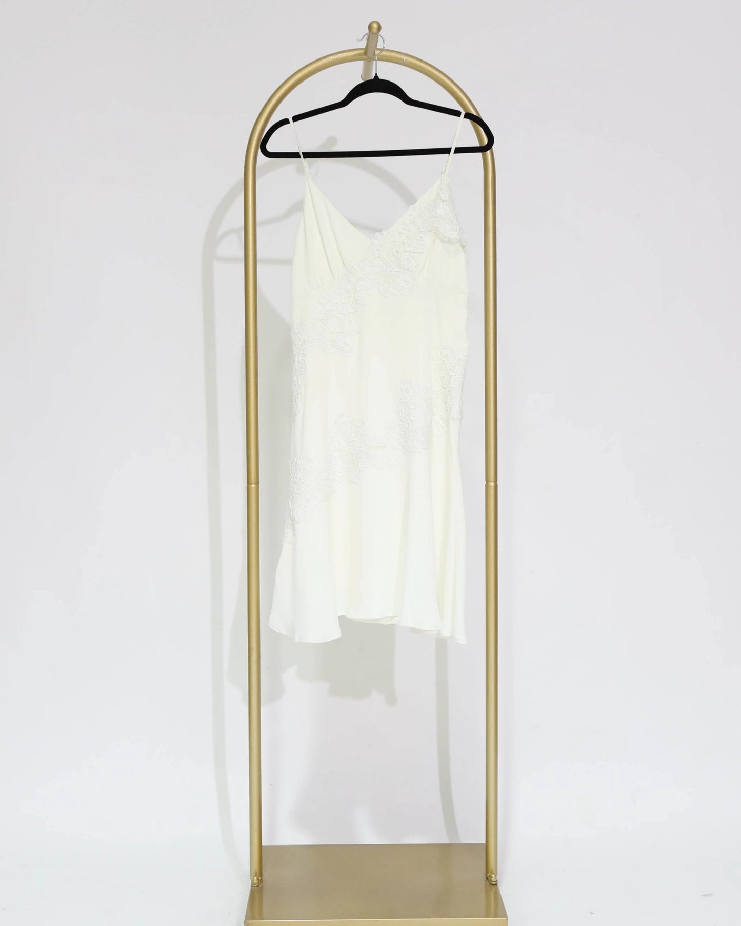 Lace Insert Slip Dress – Ivory