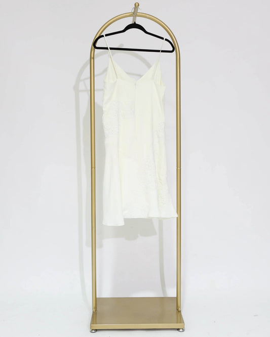 Lace Insert Slip Dress – Ivory