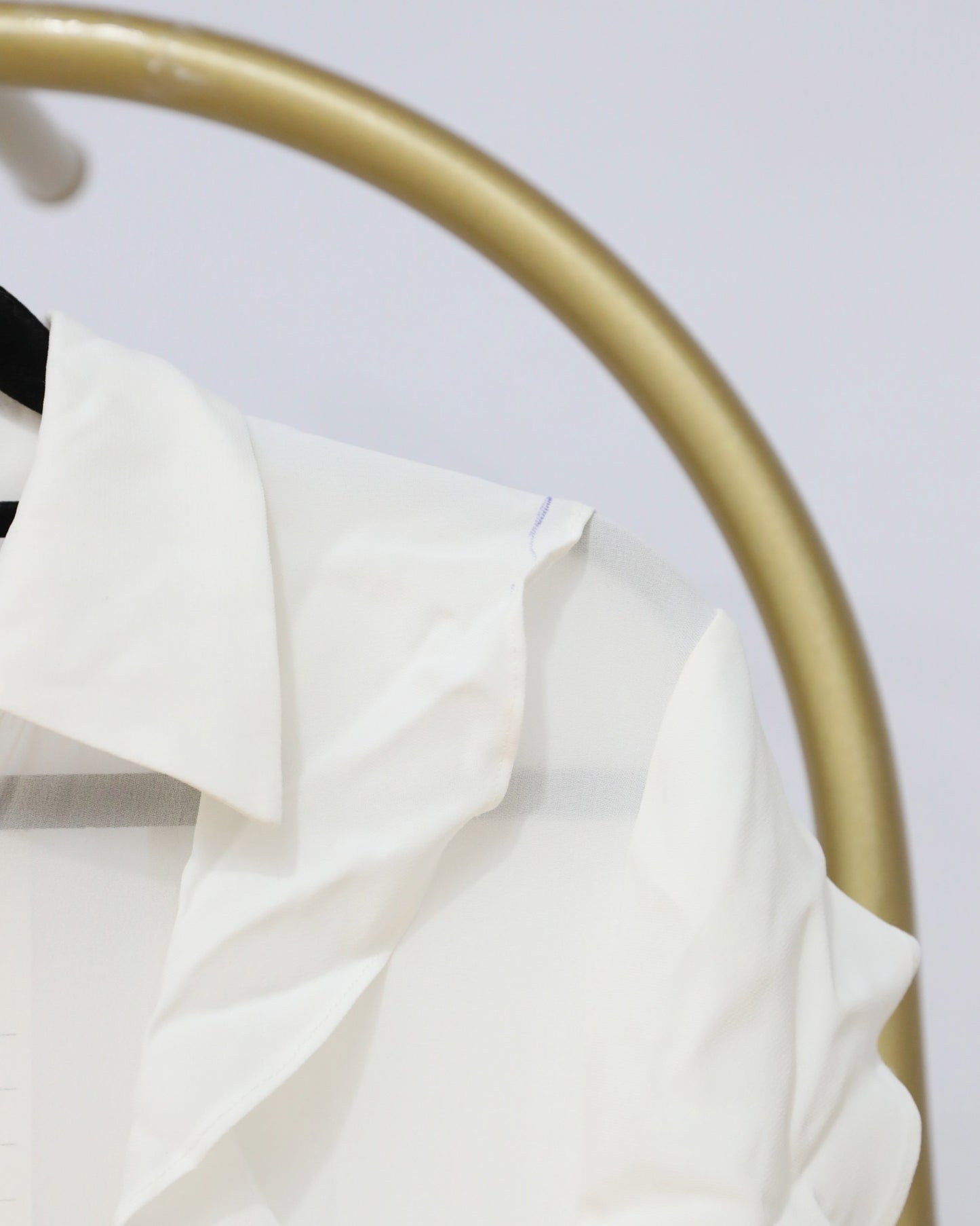 Ruffle Detail Midi Dress – Ivory