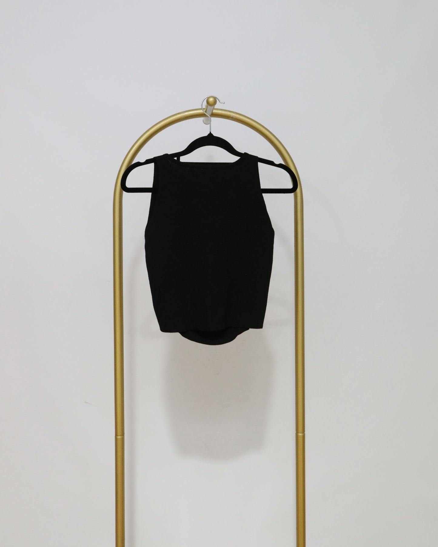 Sleeveless Open-Back Twist Top - Black