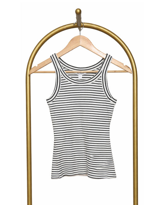 Striped Tank Top - Black & White