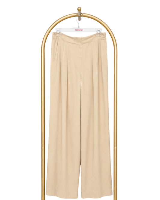 Soft Tailored Wide Leg Pant - Cream