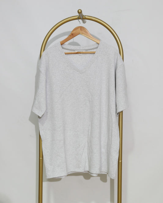 Floral Graphic Oversized T-Shirt - Grey Marle