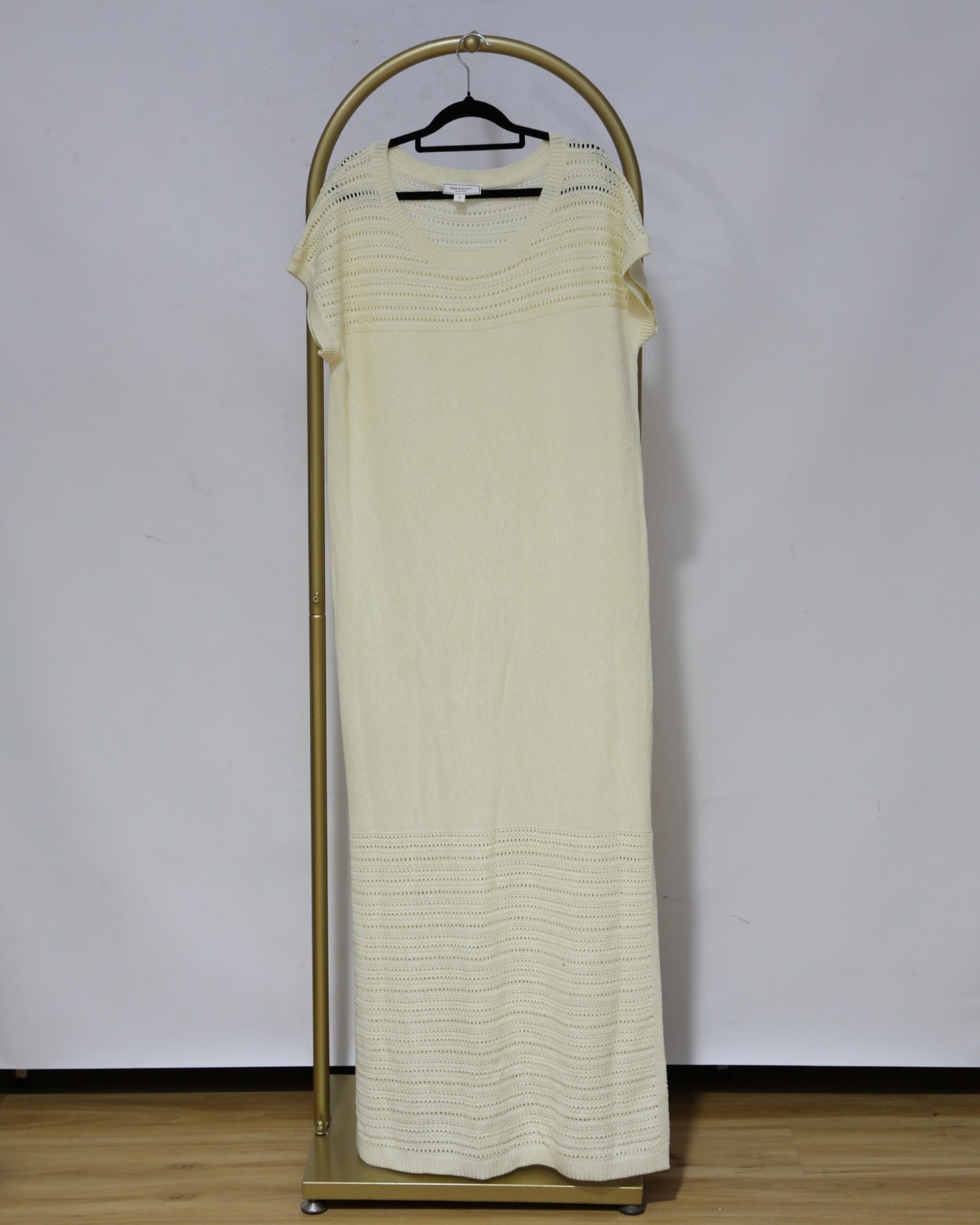 Open Knit Maxi Dress - Cream