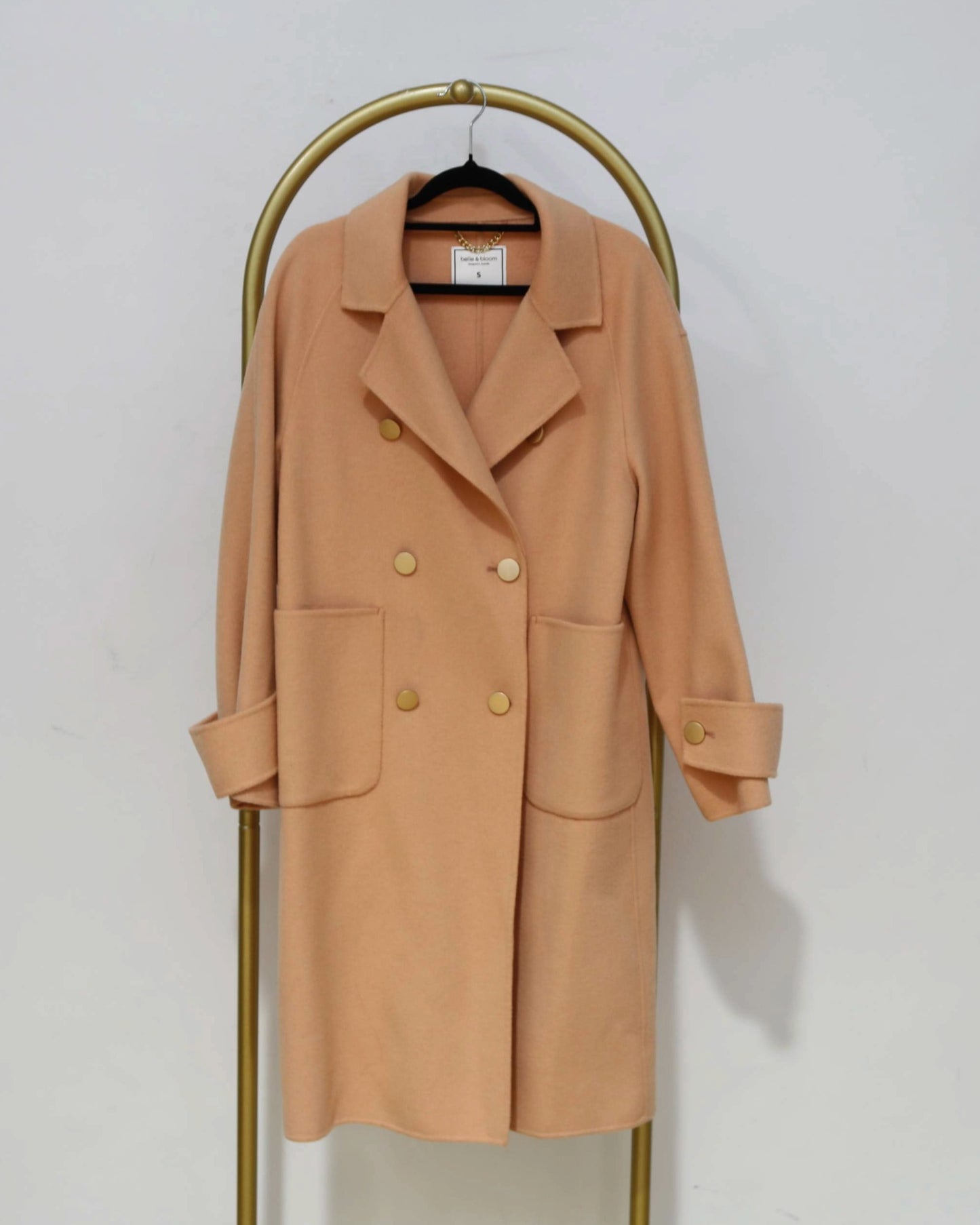 Apricot Wool Blend Coat