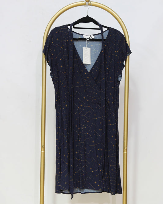 Wrap Mini Dress – Navy