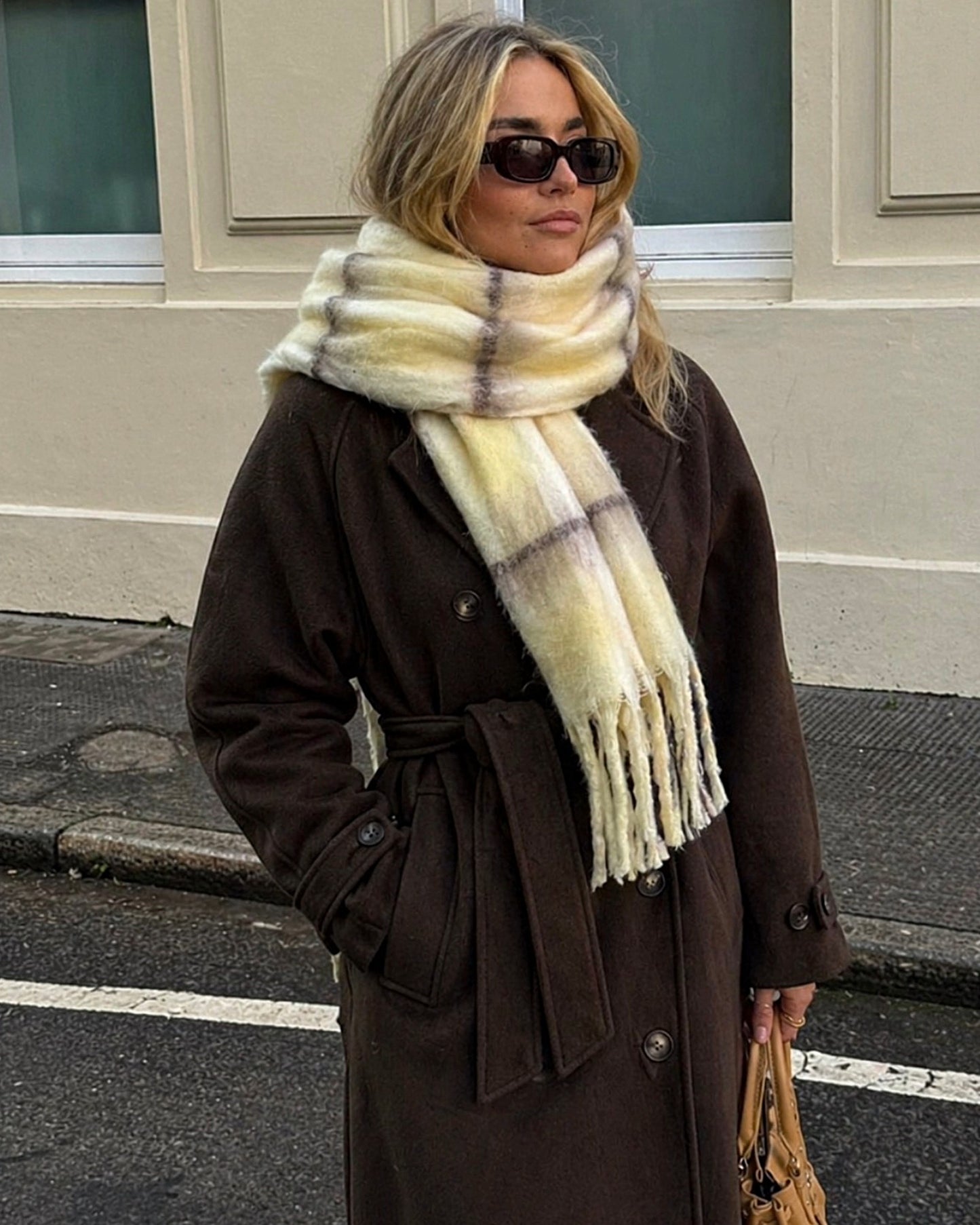 Plenty Of Love Scarf - Yellow/Choc