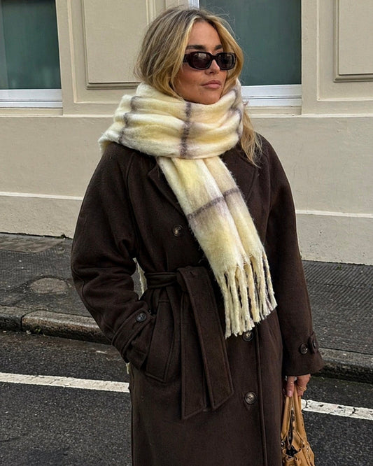 Plenty Of Love Scarf - Yellow/Choc