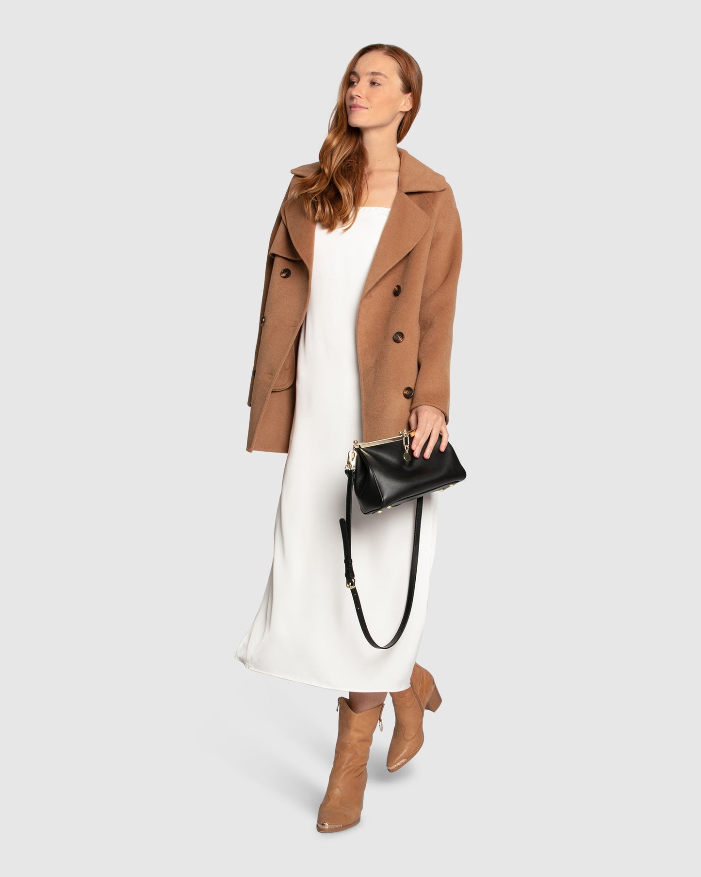 Wanna Be Loved Wool Blend Peacoat - Camel