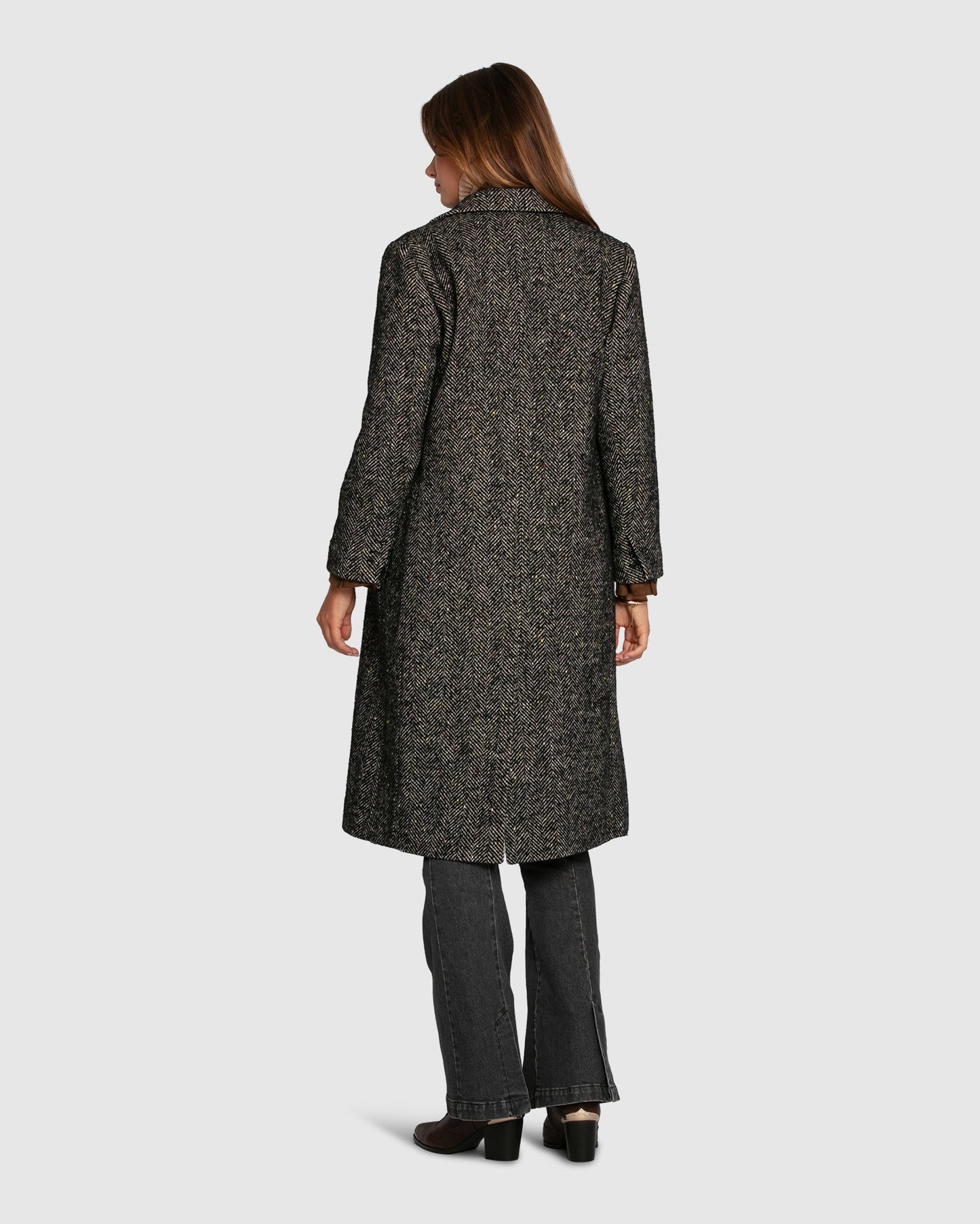 Wherever I Go Tweed Coat - Black