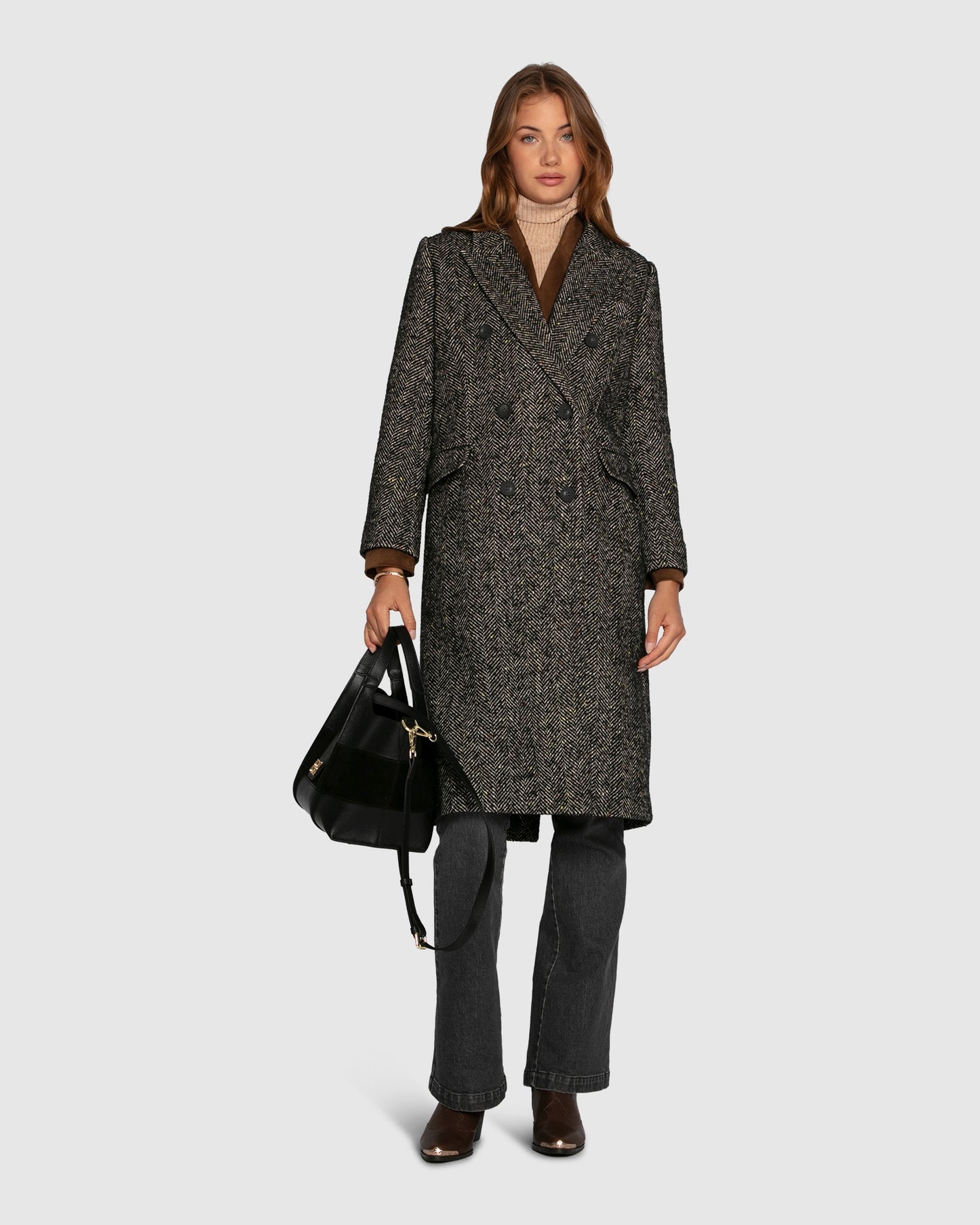 Wherever I Go Tweed Coat - Black