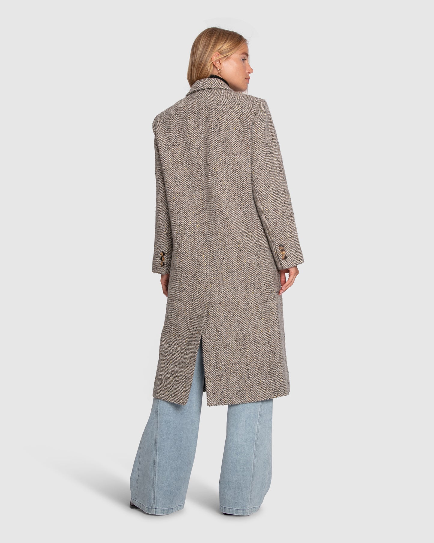 Wherever I Go Tweed Coat - Brown