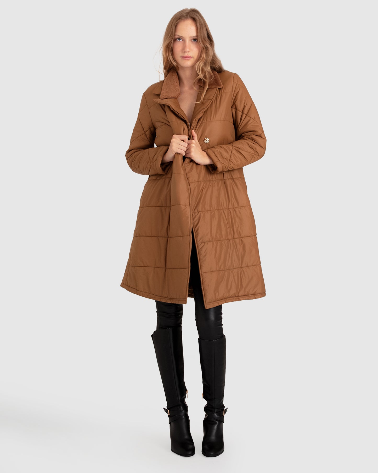 Walk Me Home Convertible Coat - Camel