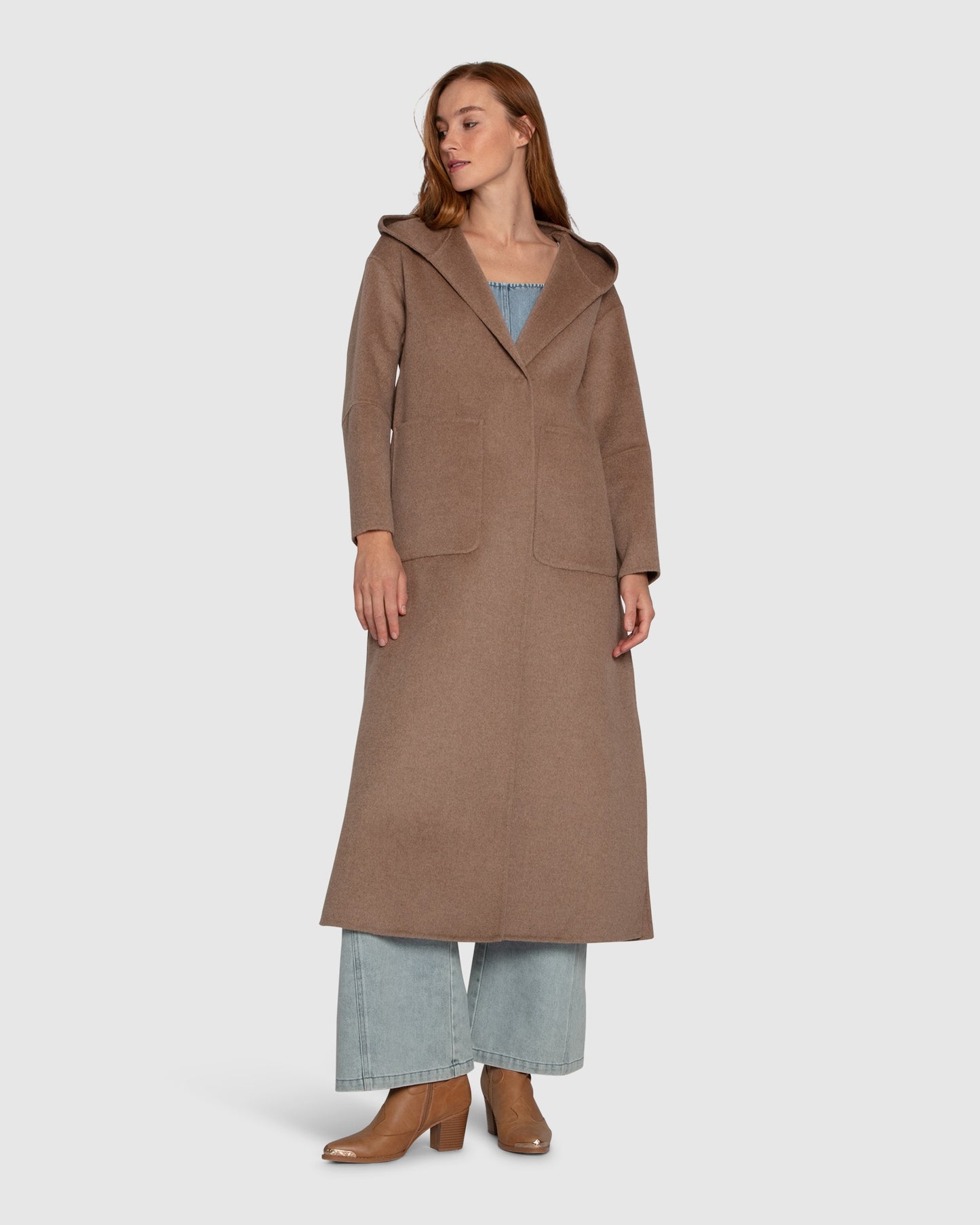 Walk My Way Wool Blend Oversized Maxi Coat - Oat